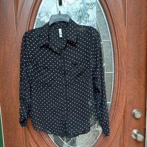Xhilaration Polka dot Blouse Size M